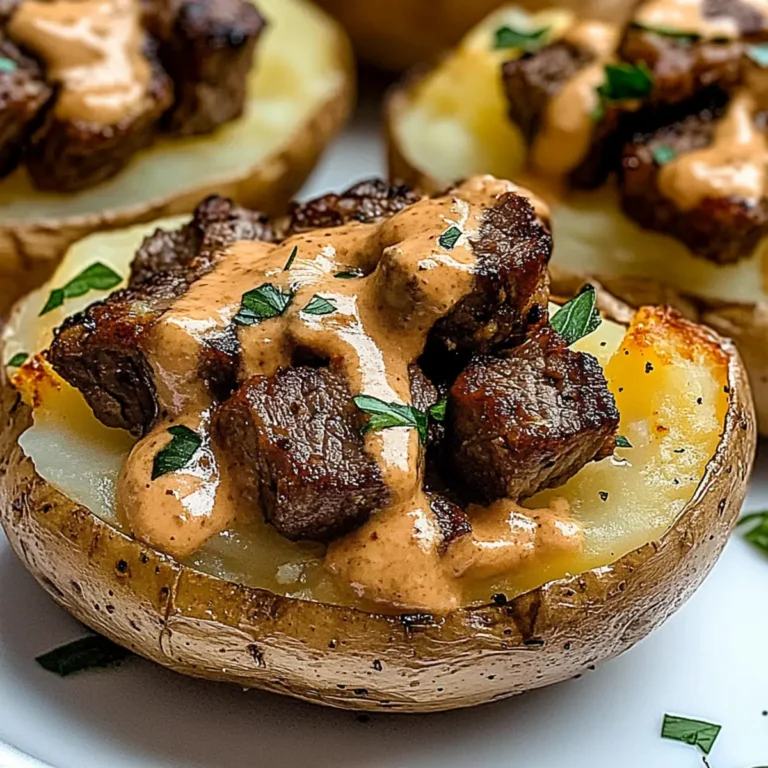 Loaded Baked Potato with Steak Bites