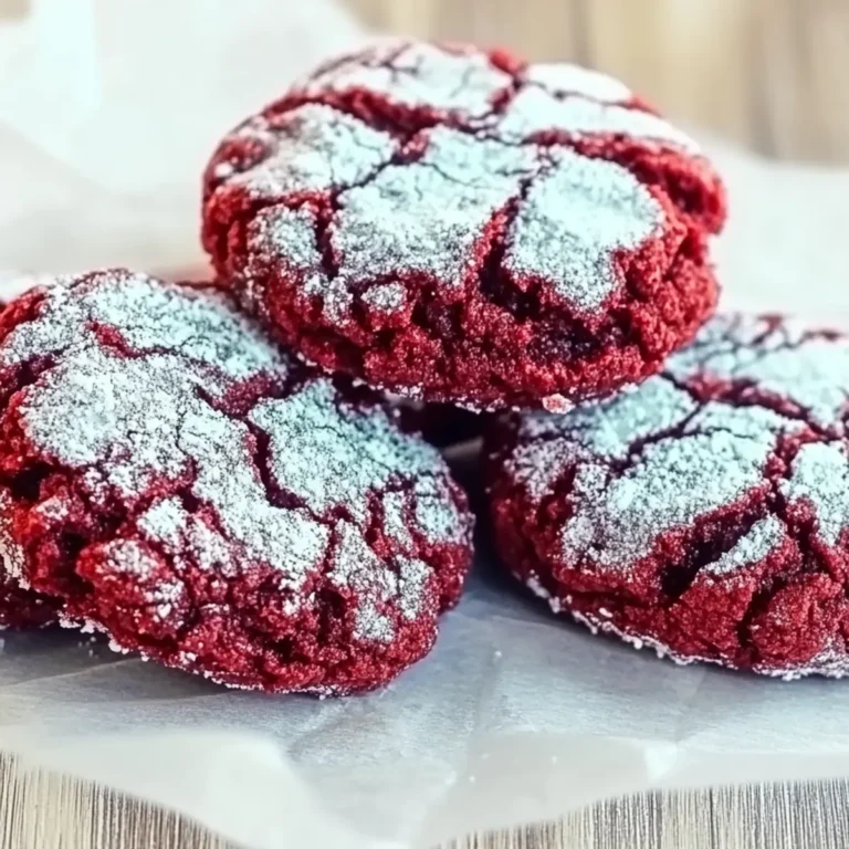 Red Velvet Crinkle Cookies