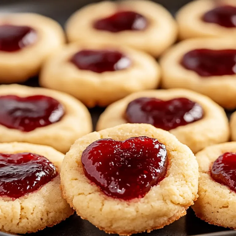 Heart Jam Thumbprint Cookies