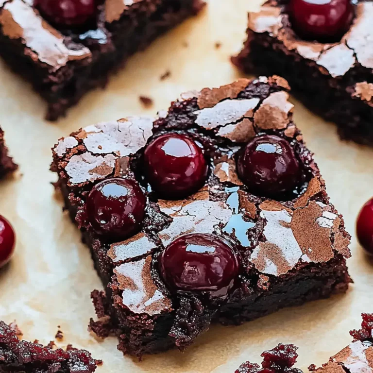 Roasted Cherry Brownies