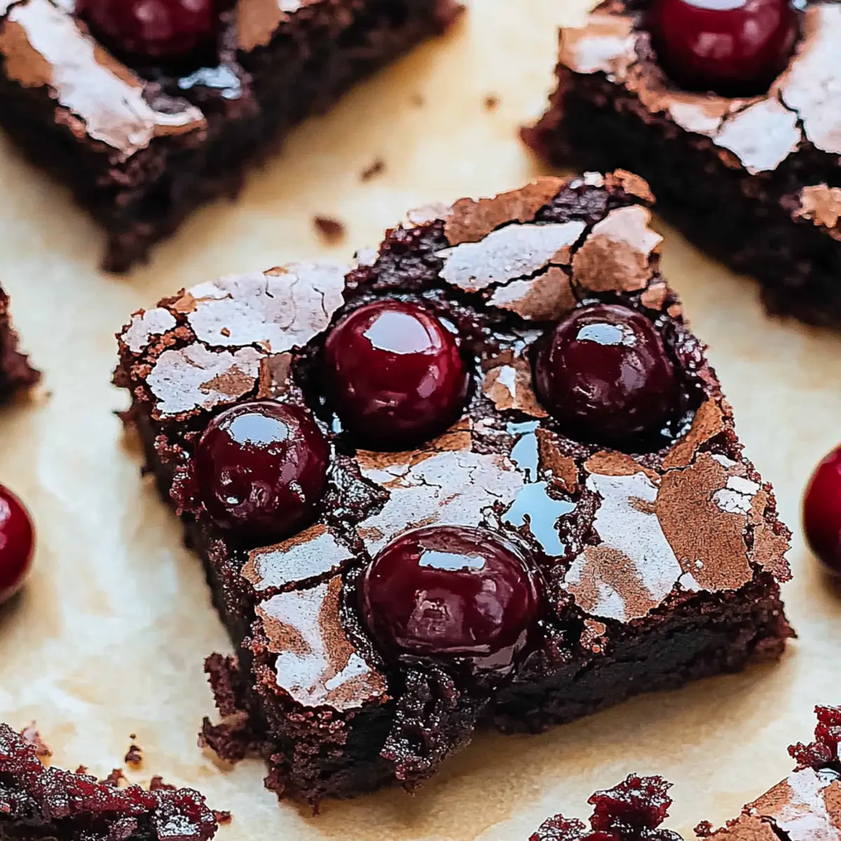 Roasted Cherry Brownies