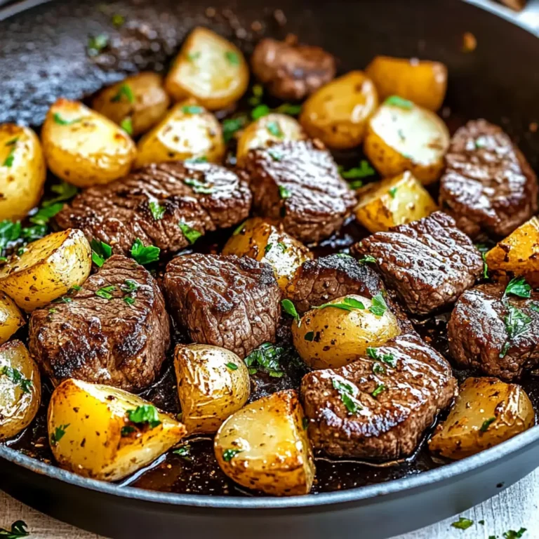 Garlic Butter Steak and Potatoes Skillet