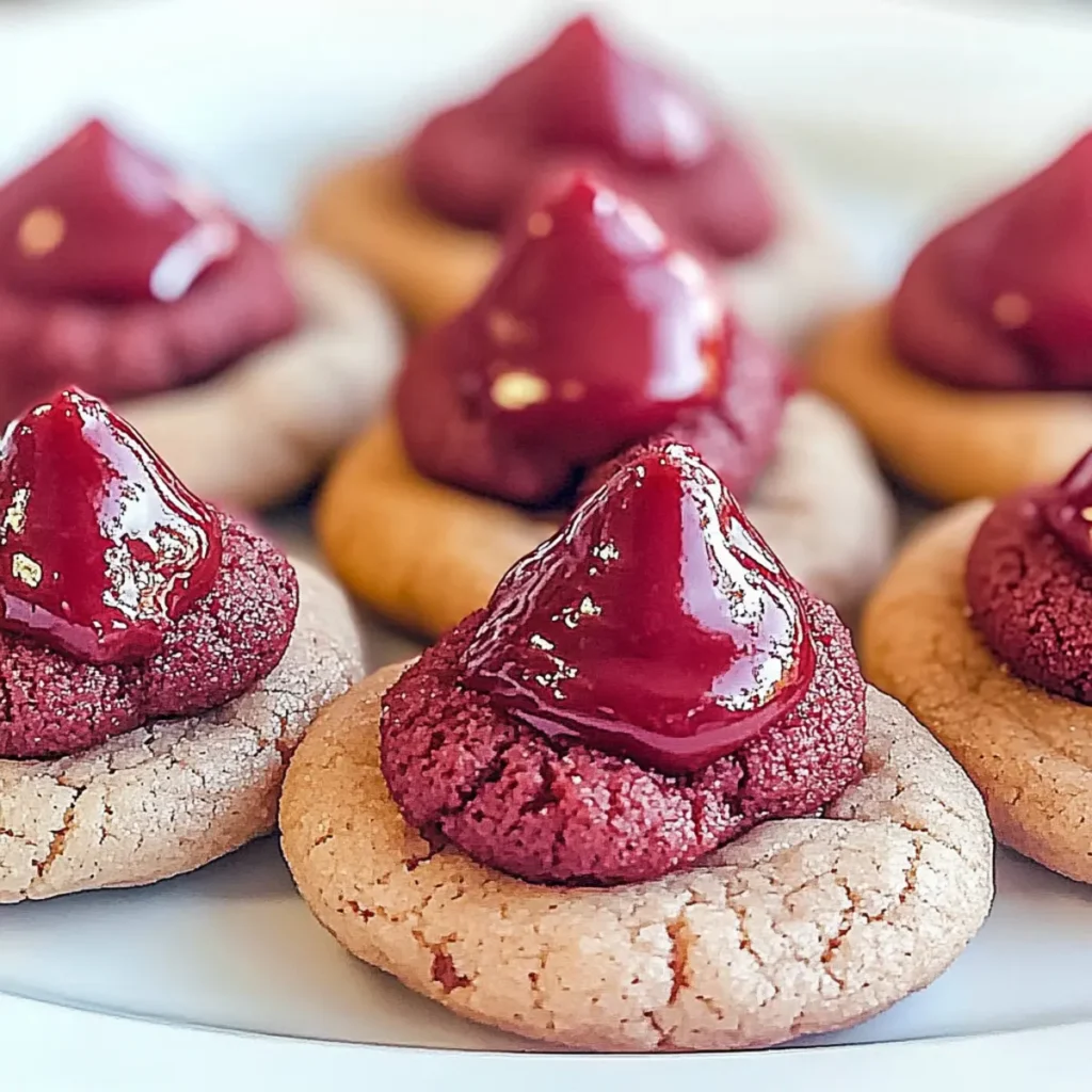 Red Velvet Blossom Cookies