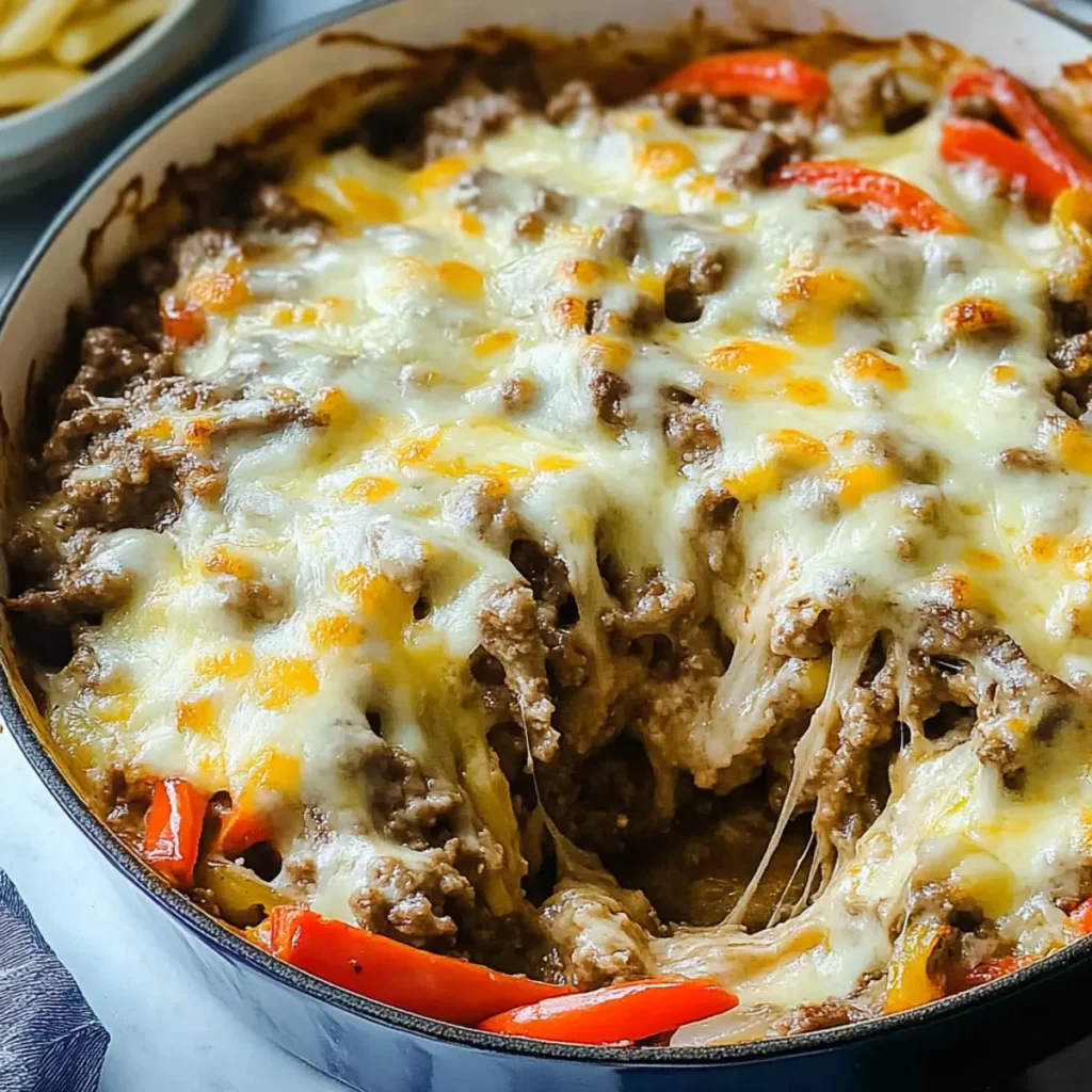 Philly Cheesesteak Casserole