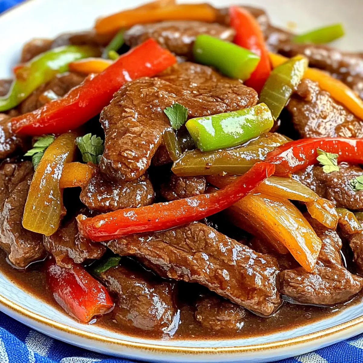 Slow Cooker Pepper Steak