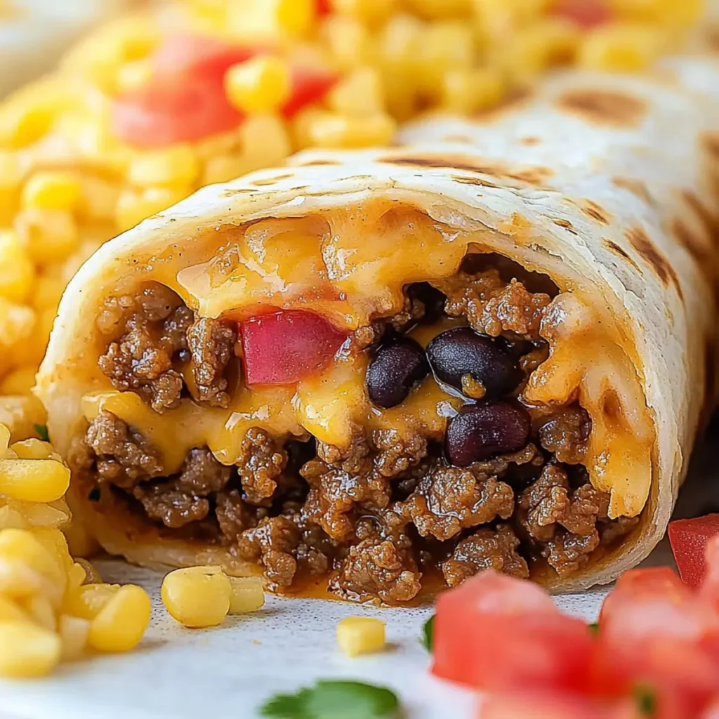 Cheesy Beef Burritos