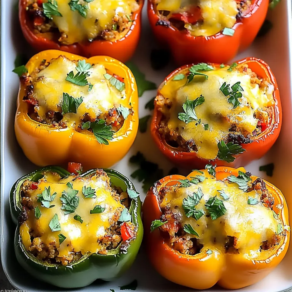 Healthy Turkey Stuffed Peppers