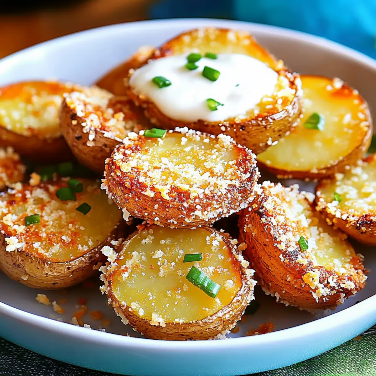 Crispy Parmesan Crusted Baby Potatoes – Golden, Cheesy & Addictive