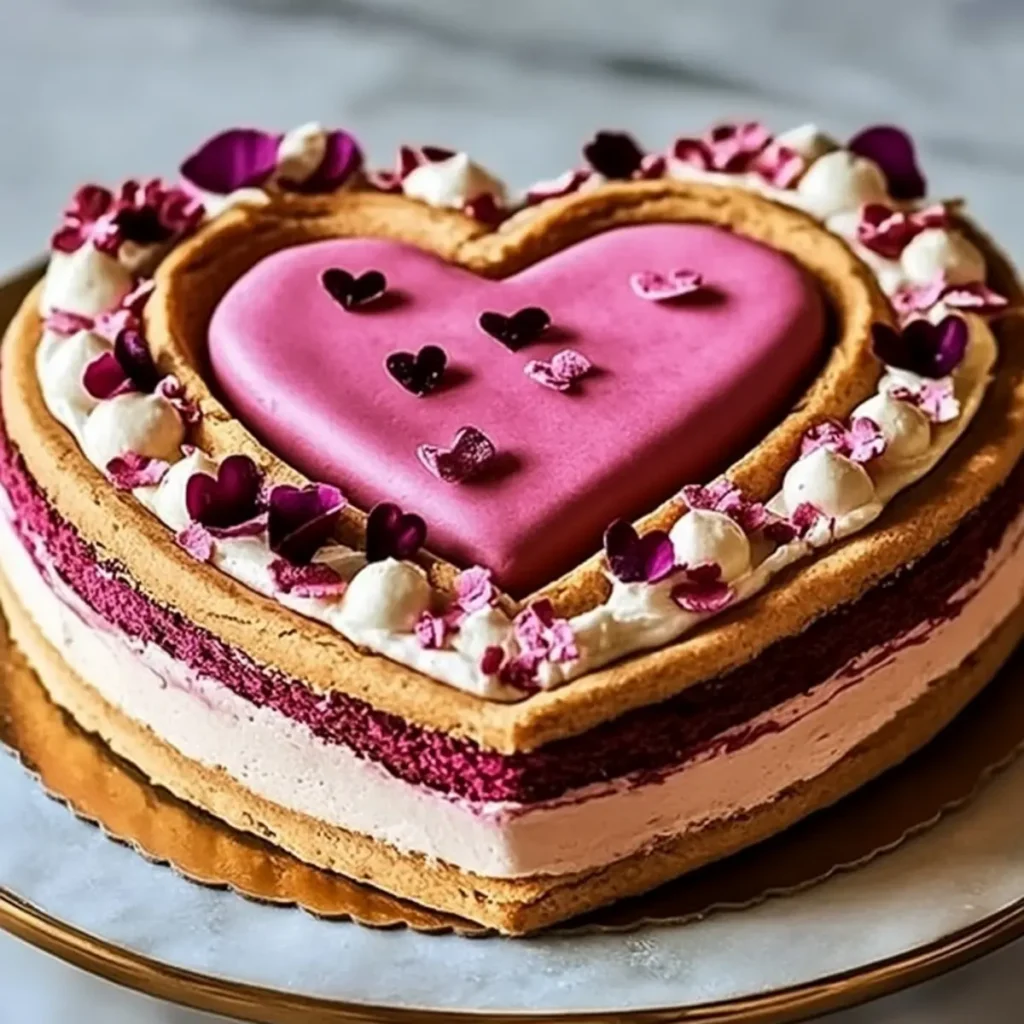 Heart-Shaped Cookie Cake