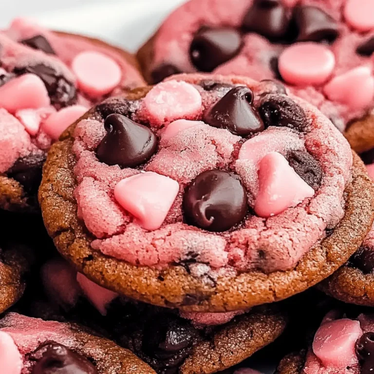 Pink Velvet Chocolate Chip Cookies