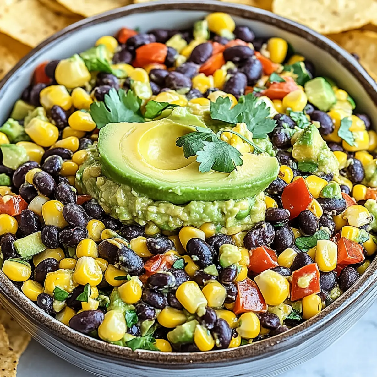 Avocado Corn Black Bean Dip