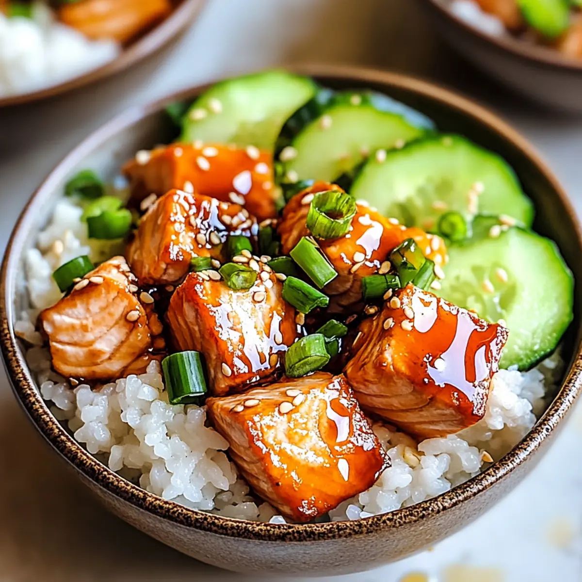 Honey Sriracha Salmon Bowls
