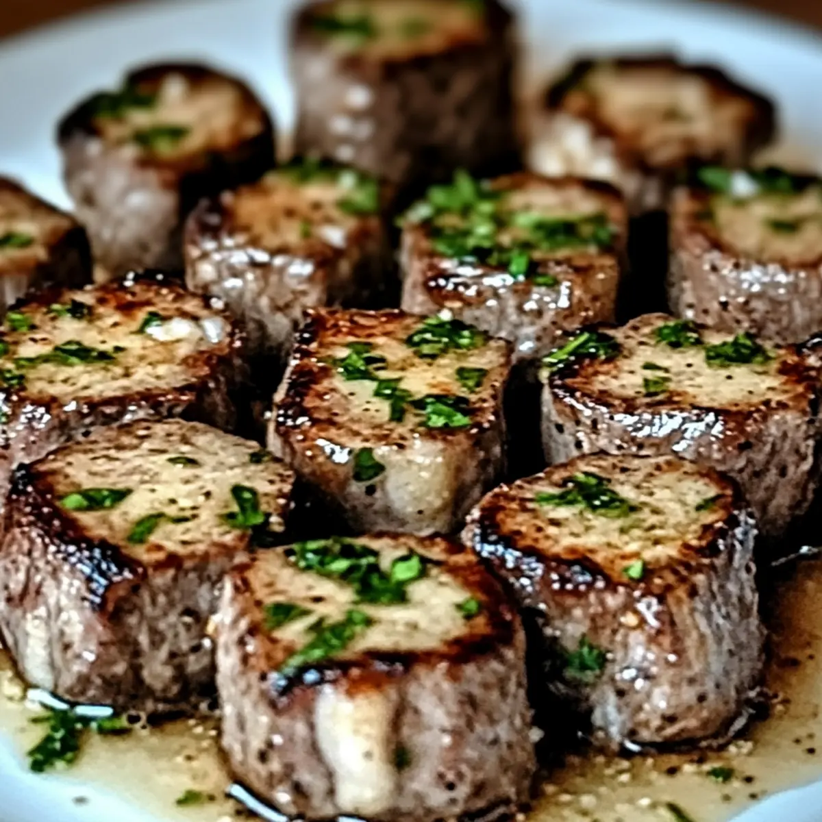 Garlic Butter Steak Bites with Parmesan