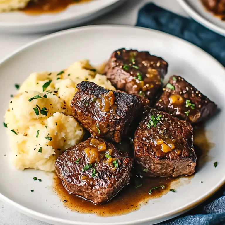 Steak Bites with Smashed Potatoes