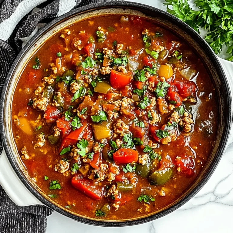 Homemade Stuffed Pepper Soup
