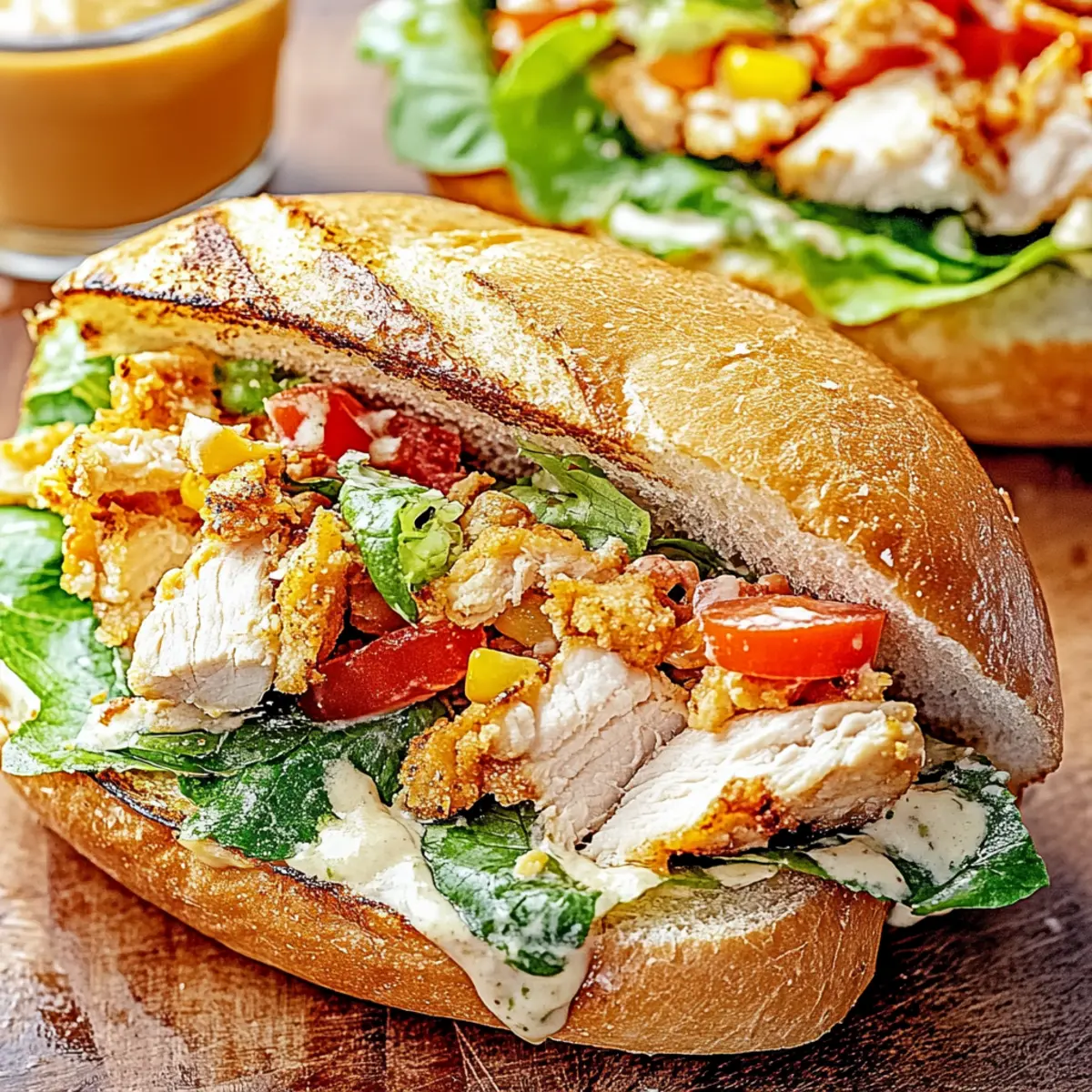 Chopped Chicken Ranch Sandwich