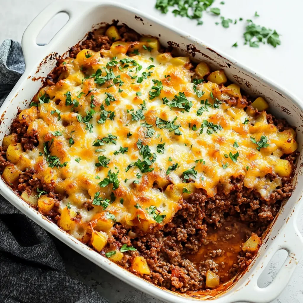 Ground Beef and Potato Casserole