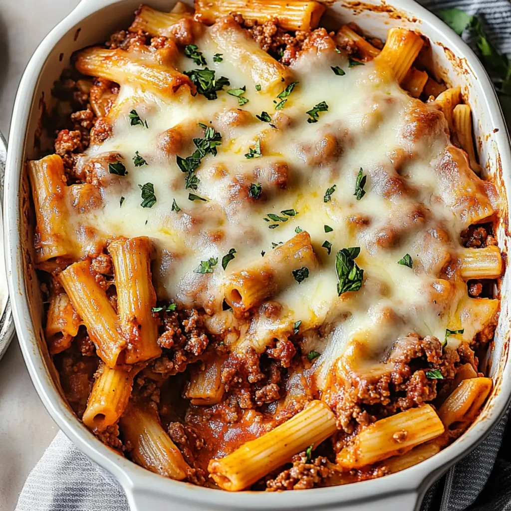 Baked Ziti with Ground Beef
