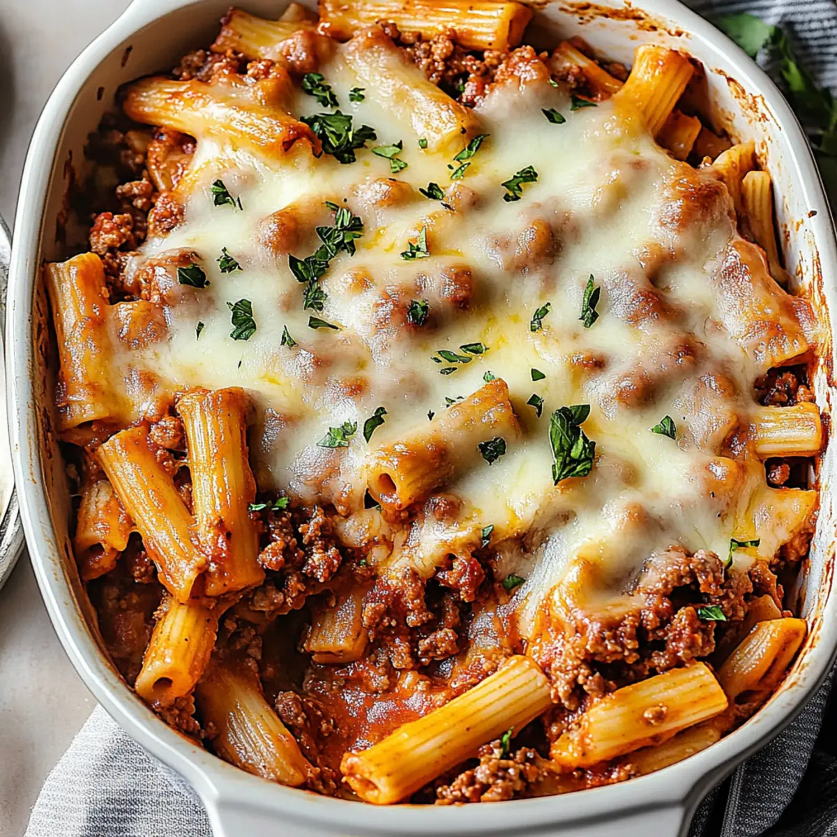 Baked Ziti with Ground Beef