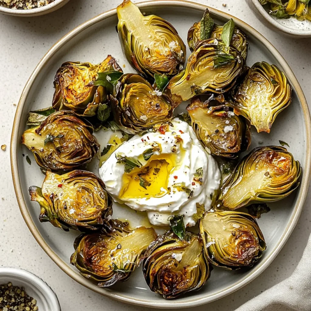 Crispy Artichokes with Labneh