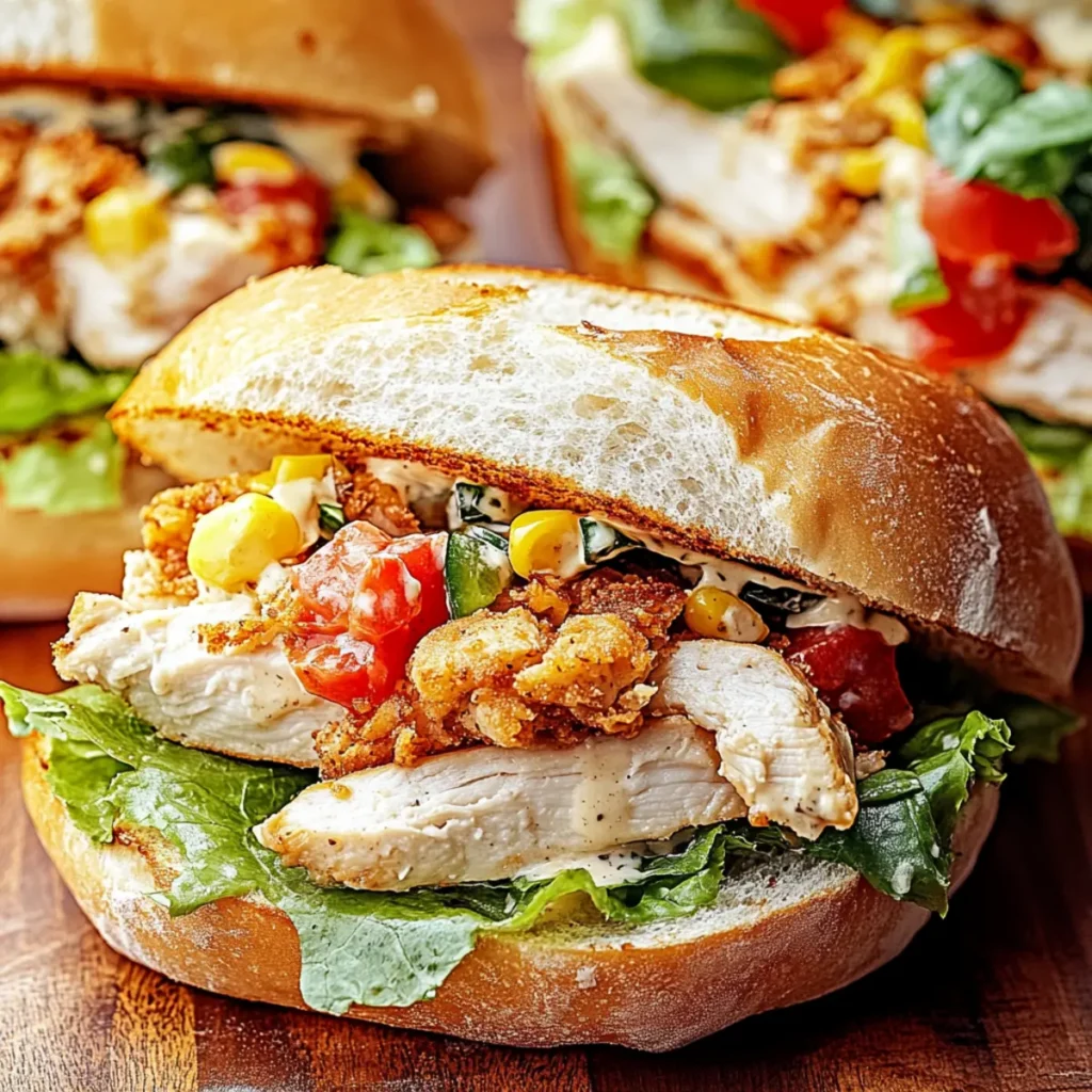 Chopped Chicken Ranch Sandwich