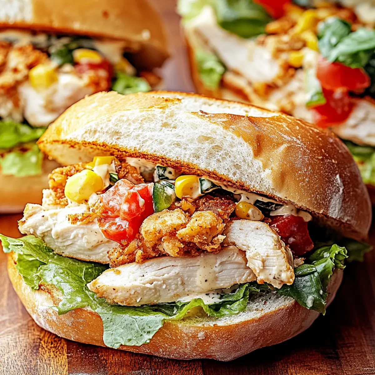 Chopped Chicken Ranch Sandwich