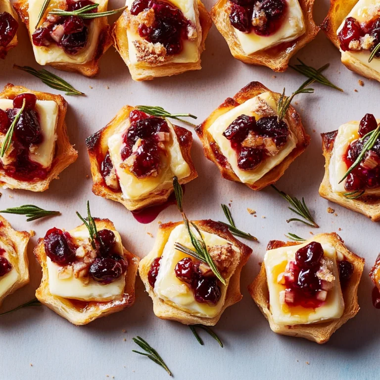 Baked Cranberry Brie Bites: Irresistibly Creamy Delight