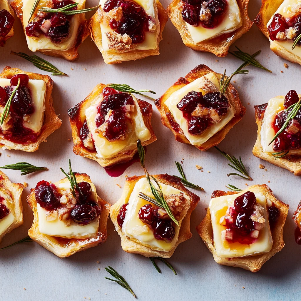 Baked Cranberry Brie Bites: Irresistibly Creamy Delight