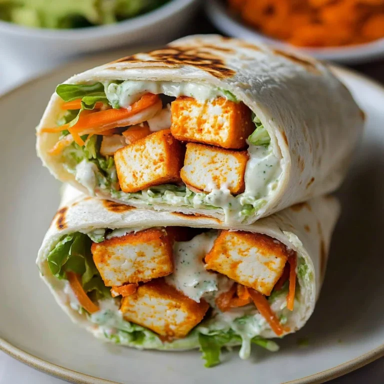 Buffalo Tofu Wrap with Easy Vegan Ranch: Spicy & Creamy D…