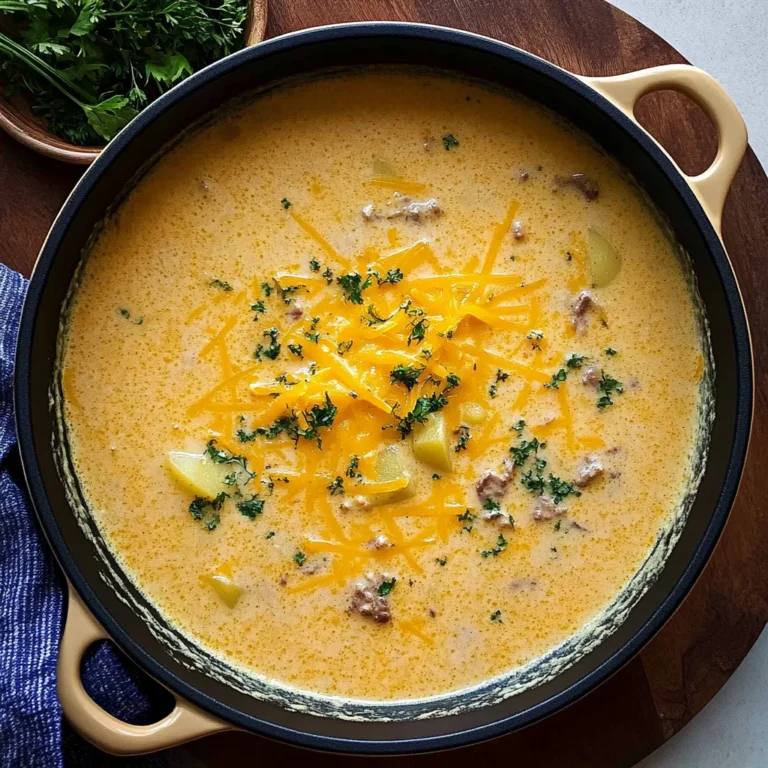 Cheesy Beef and Potato Soup: Comfort in Every Spoonful