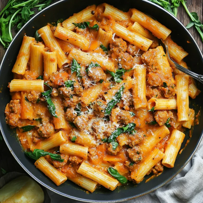 Creamy Rigatoni with Butternut Squash and Spicy Sausage R…