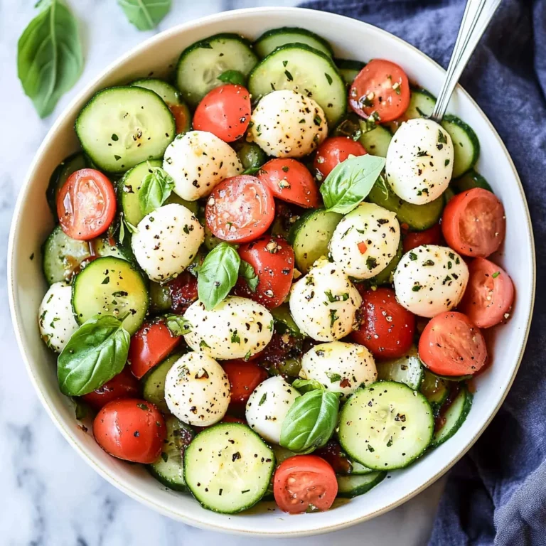 Fresh Cucumber Caprese Salad: Refreshingly Delicious Delight