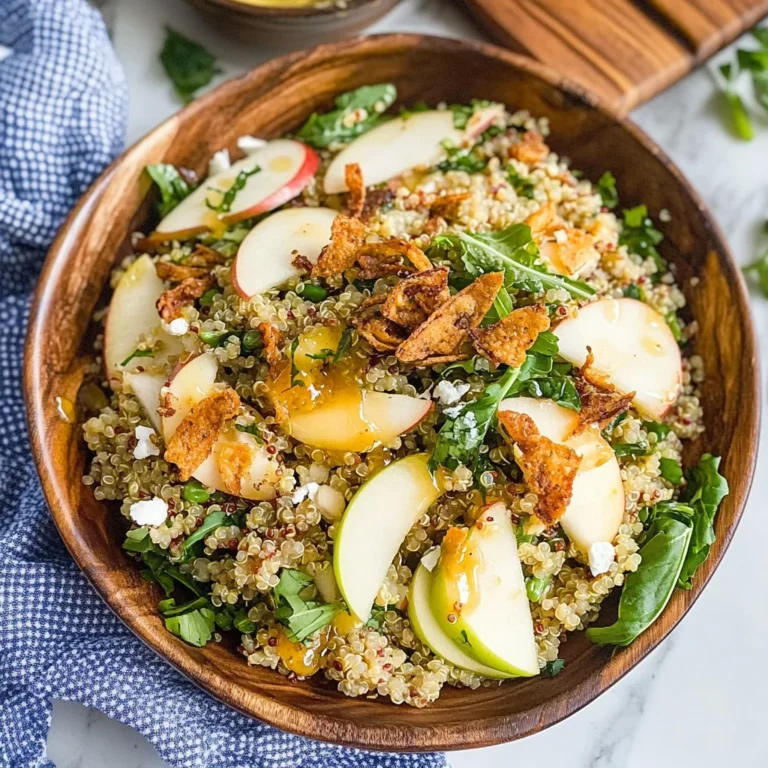 Honey Mustard Quinoa Apple Salad with Crispy Shallots: Ir…