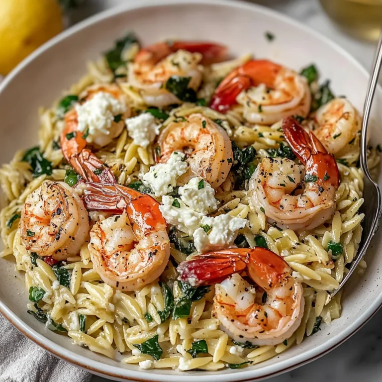 Lemon Feta Orzo Shrimp: A Bright, Flavorful Delight