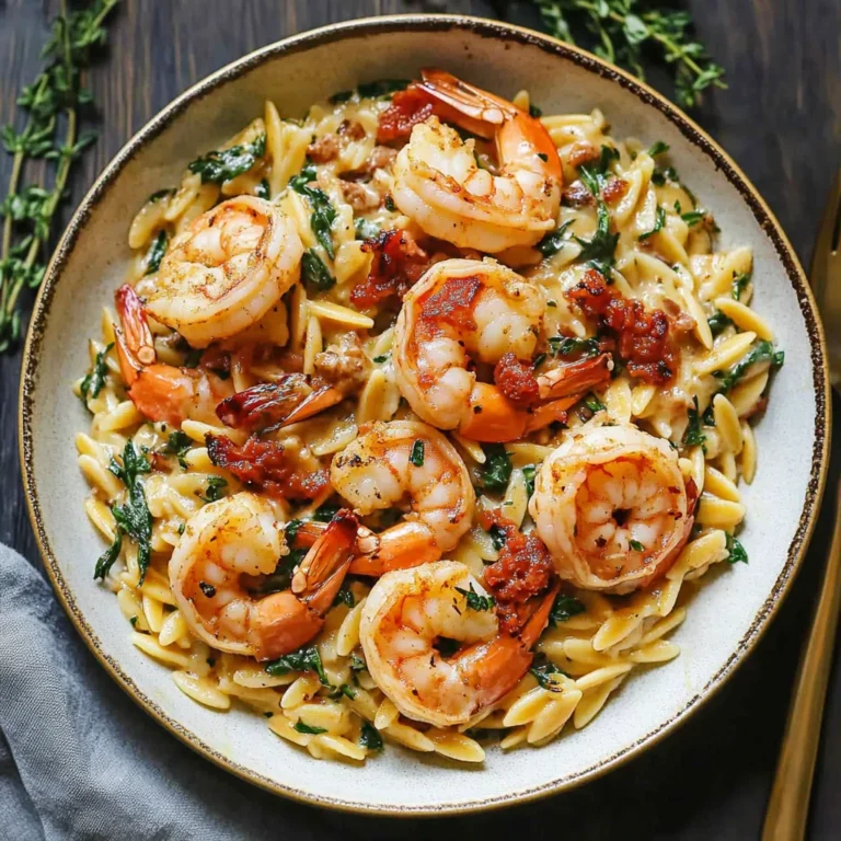 One Pan Parmesan Orzo with Shrimp: Effortlessly Delicious