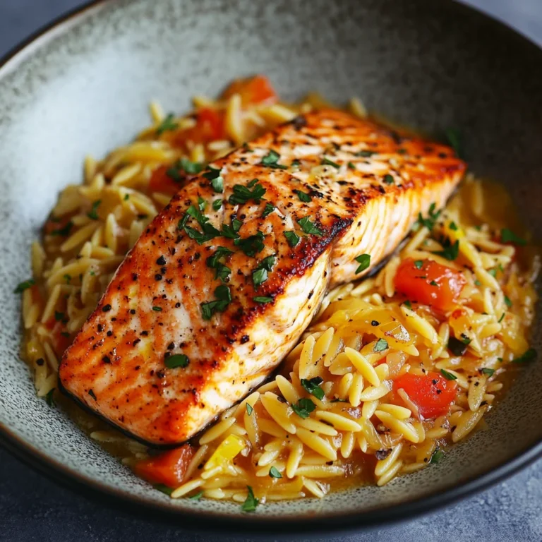 One Skillet Salmon with Lemon Orzo: A Zesty Delight
