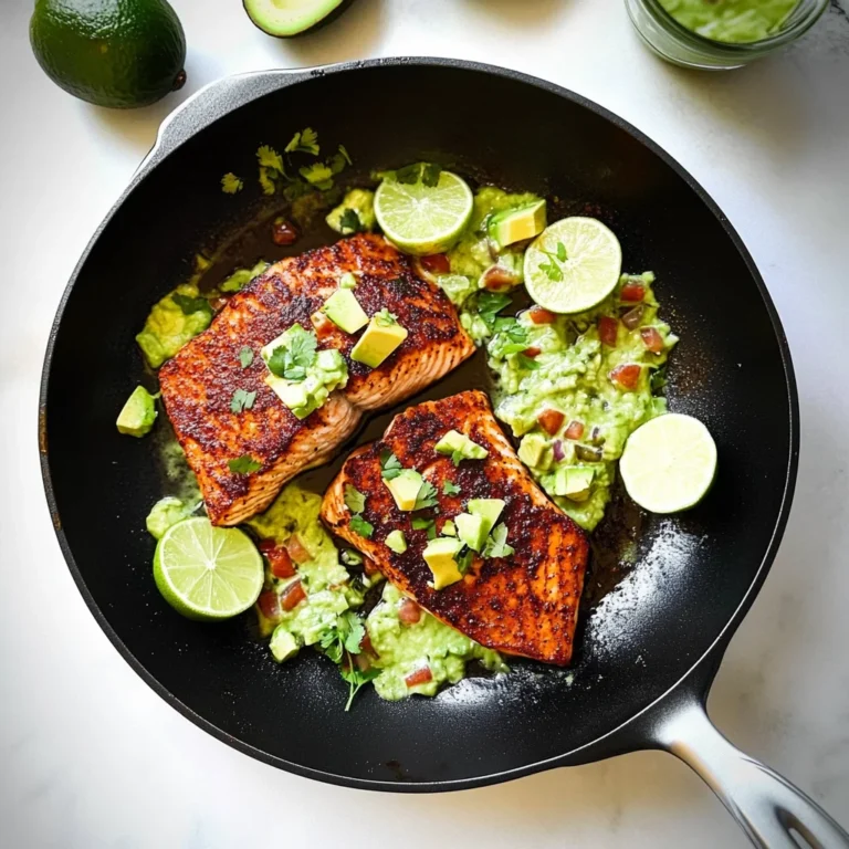 Baked Cajun Salmon With Avocado Lime Sauce: Zesty Delight