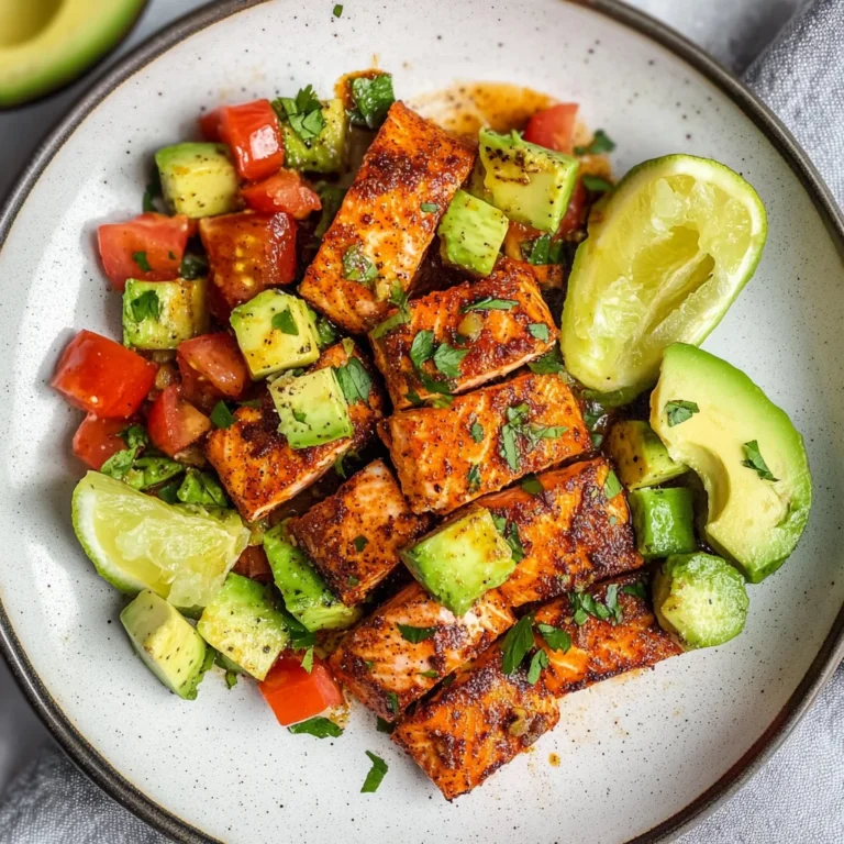 Baked Cajun Salmon with Avocado: Spicy and Creamy Delight