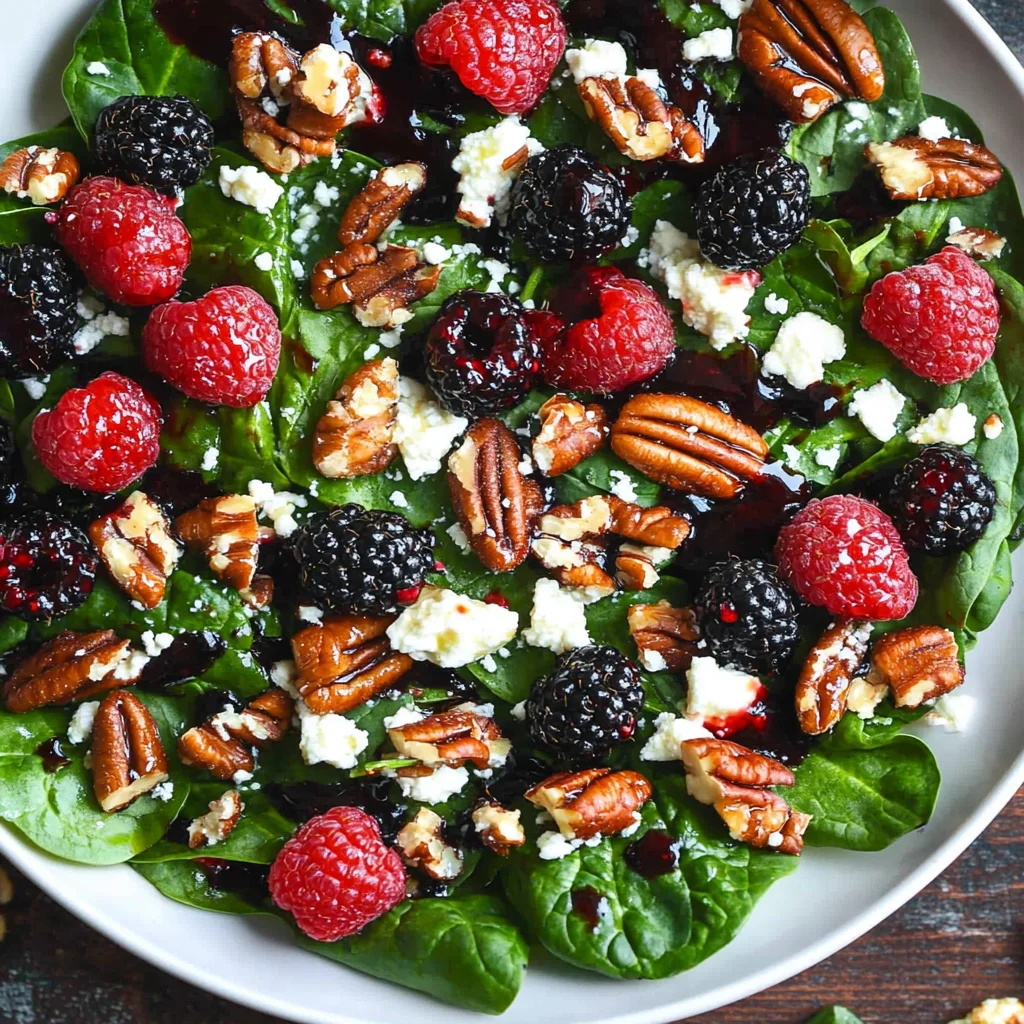 Berry Spinach Salad with Pecans: A Flavorful Delight