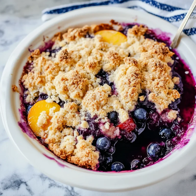 Blueberry Peach Crumble: Sweet and Irresistible Delight