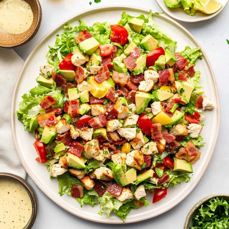 Chicken Bacon Avocado Chopped Salad with Lemon Vinaigrett…