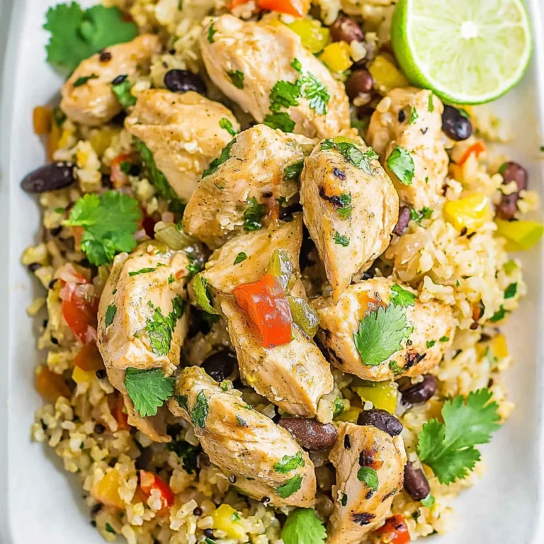 Cilantro Lime Chicken & Riced Cauliflower: Zesty Delight