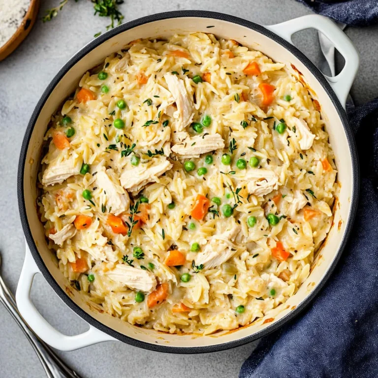 Creamy Chicken Pot Pie Orzo Recipe: Cozy Comfort Food