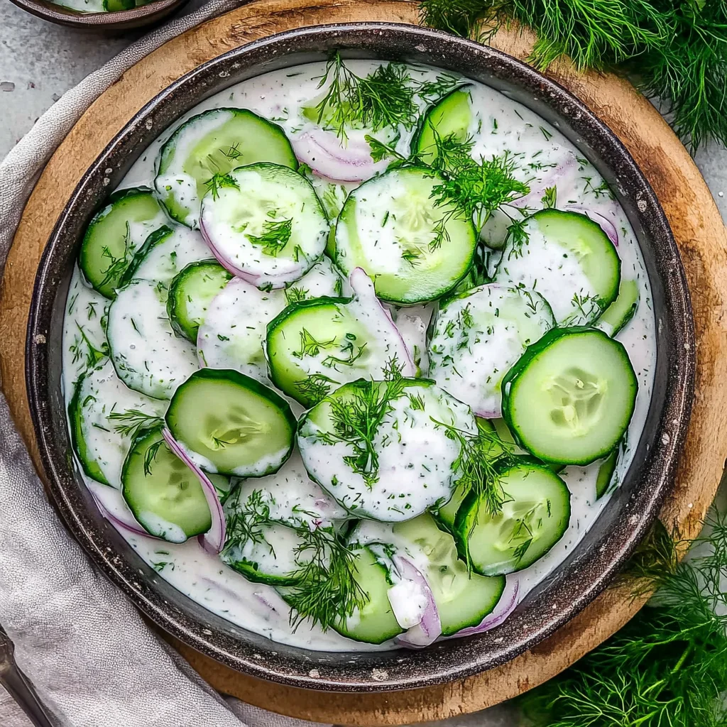 Creamy Cucumber Salad: Refreshingly Delicious Delight