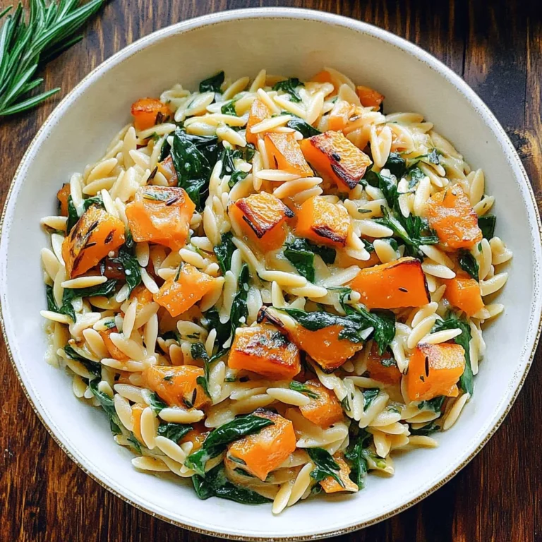 Creamy Orzo with Roasted Butternut Squash and Spinach: Co…