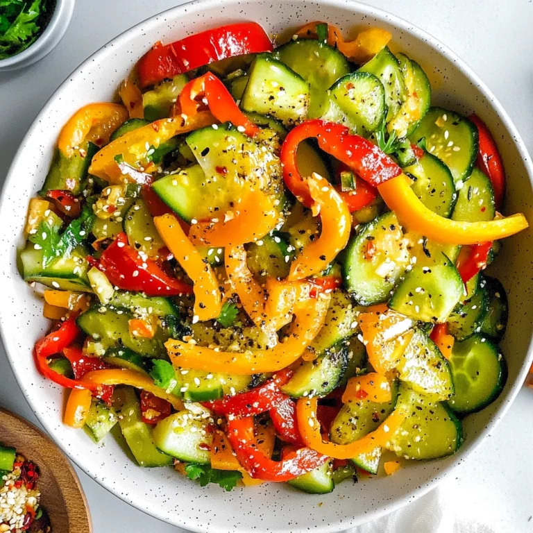Cucumber Sweet Pepper Salad: Refreshingly Crisp Delight
