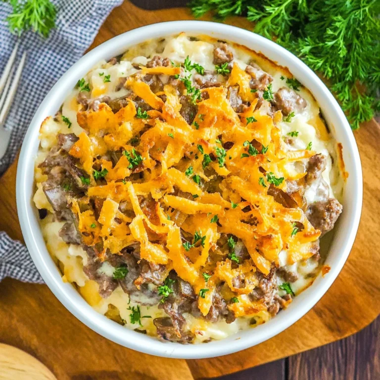 French Onion Beef Casserole: Cozy and Cheesy Delight