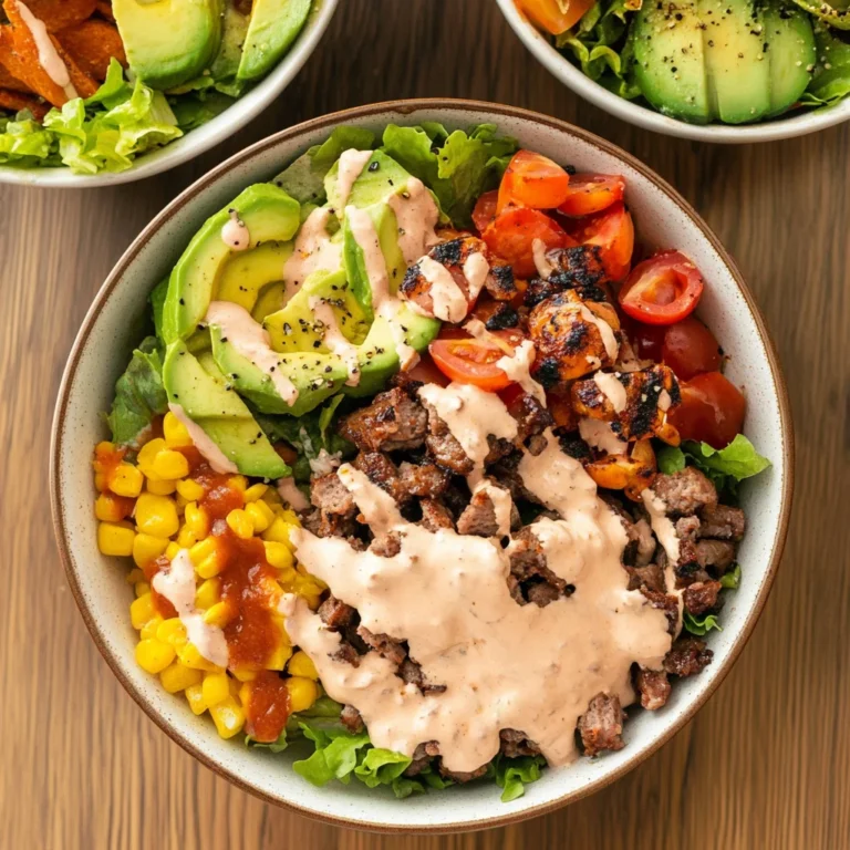 Fully Loaded Burger Bowl with Juicy Flavors to Savor
