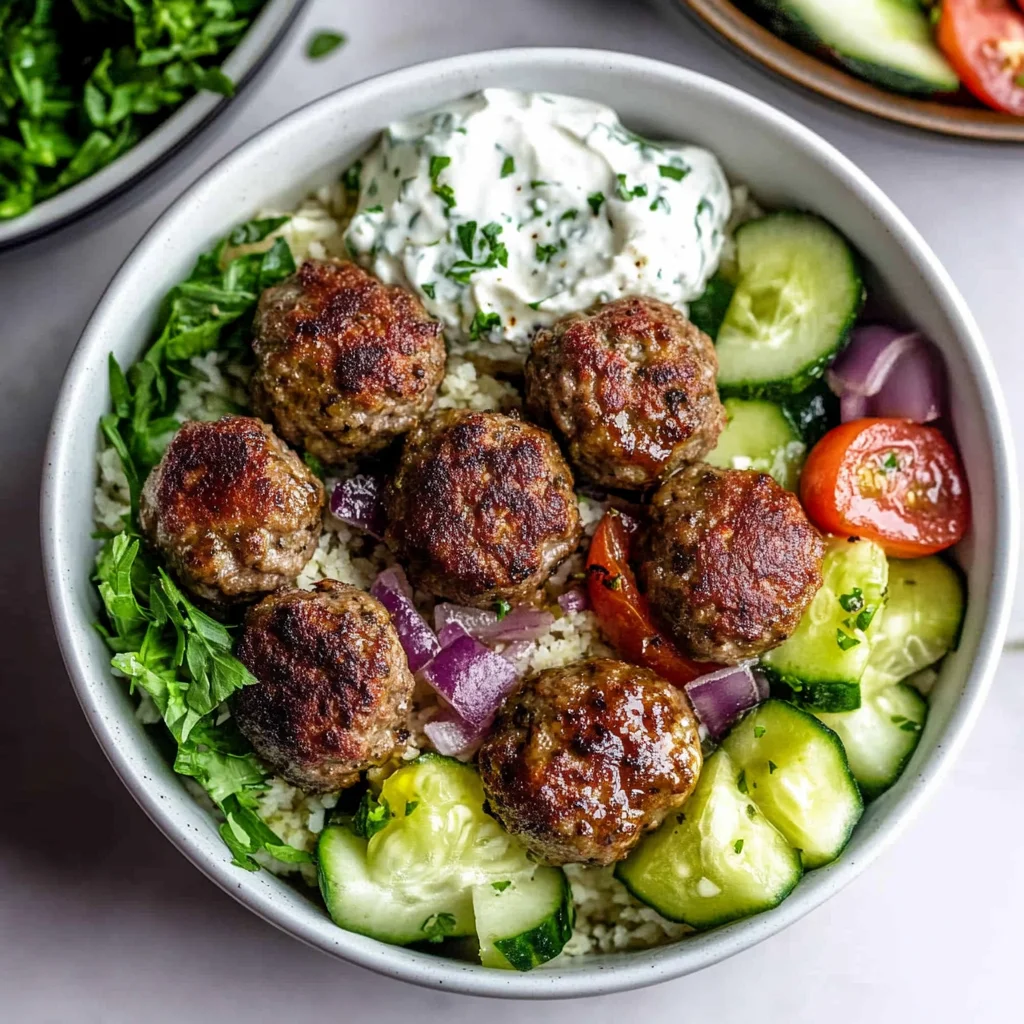 Greek Meatball Bowl: Comfort in Every Bite