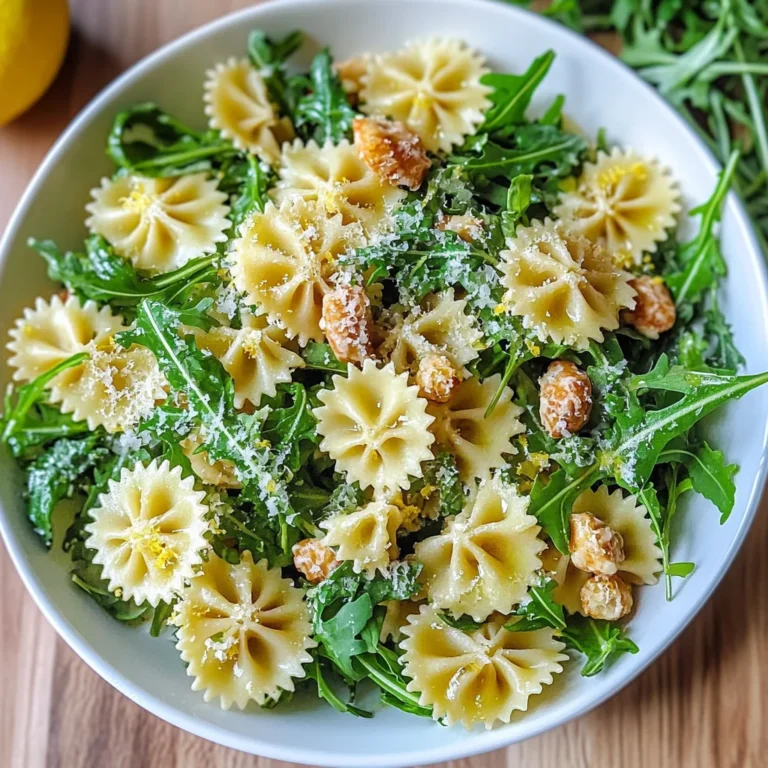 Lemon Arugula Pasta Salad: Refreshing & Vibrant Delight